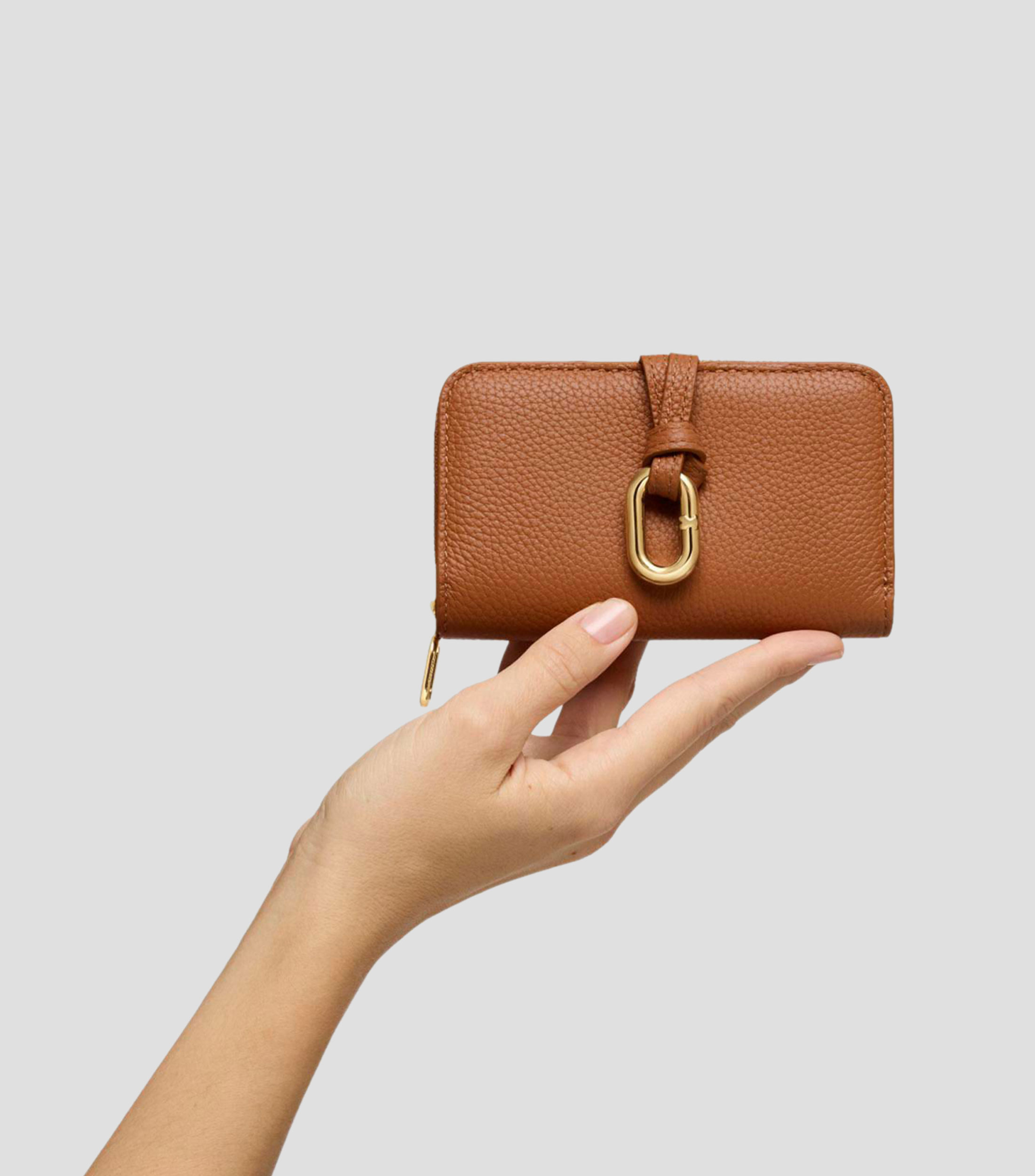 Cartera en piel Hold liso Mujer